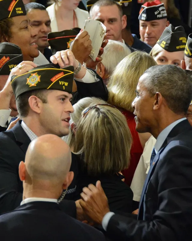 Truvisory founder Tony Adams meeting President Barack Obama at a national VFW event