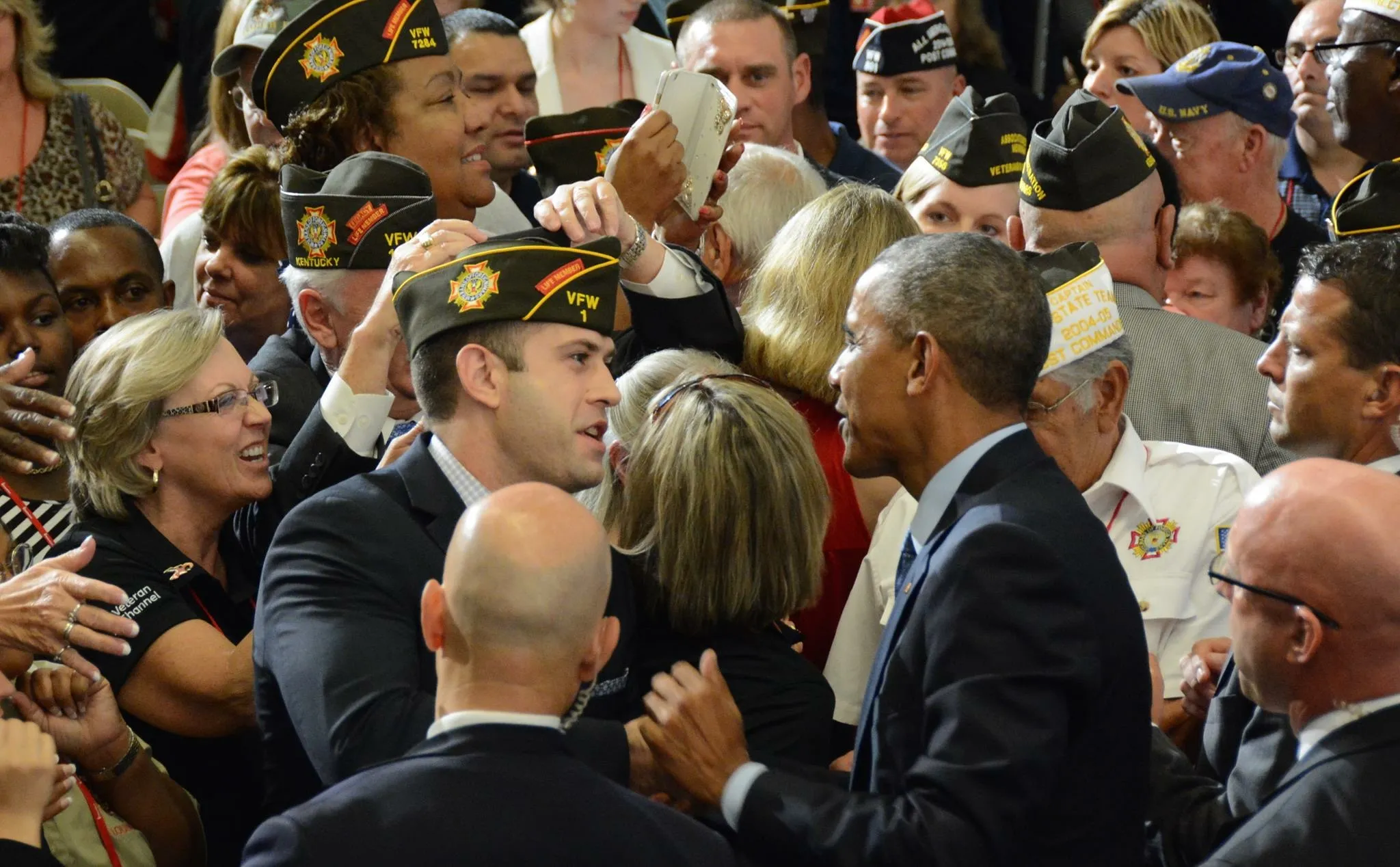 Truvisory founder Tony Adams meeting President Barack Obama at a national VFW event